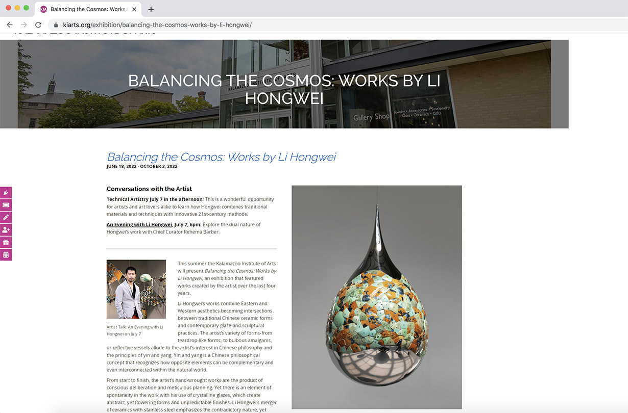 Balancing the Cosmos: Works by Li Hongwei